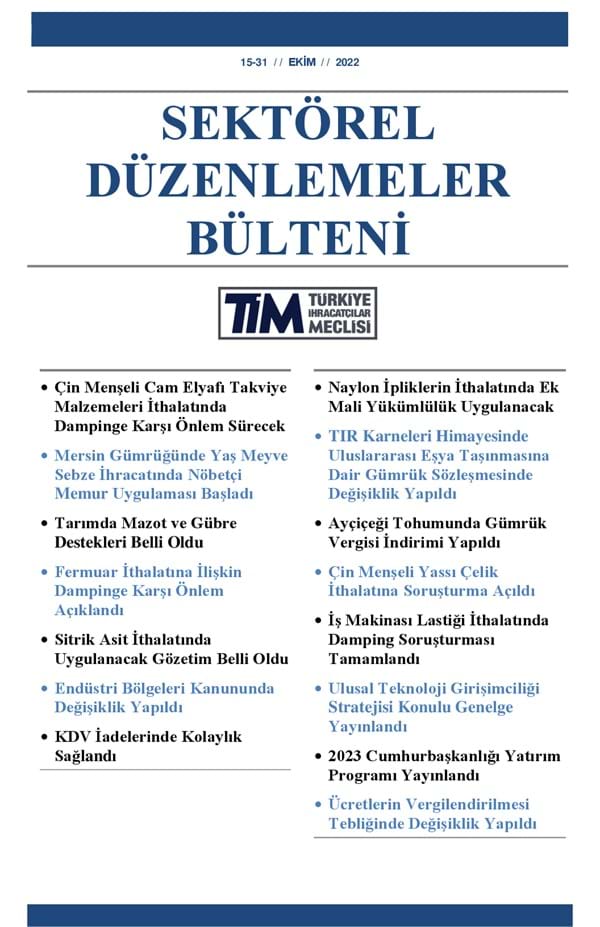 15-31 Ekim 2022 Bülteni 